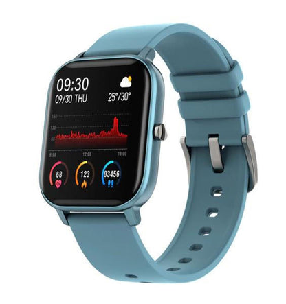 Belro smart connected watch displaying digital time and fitness tracking features on a sleek black smartwatch screen.