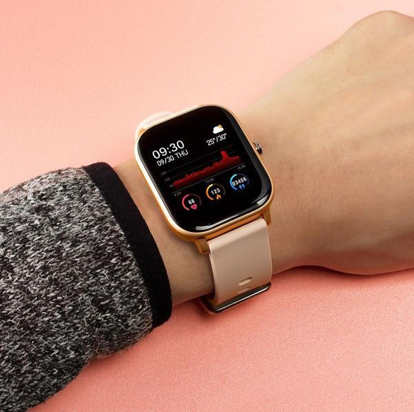 Belro Smart and Sport Connected Watch displaying digital time, fitness tracking features, and a sleek black strap.