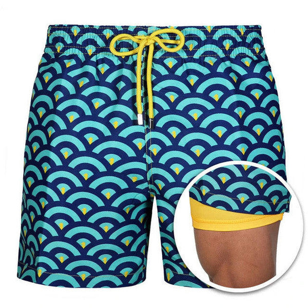 Belro beach shorts with lining, casual men's clothing, featuring lightweight fabric and comfortable fit for beach or summer wear.