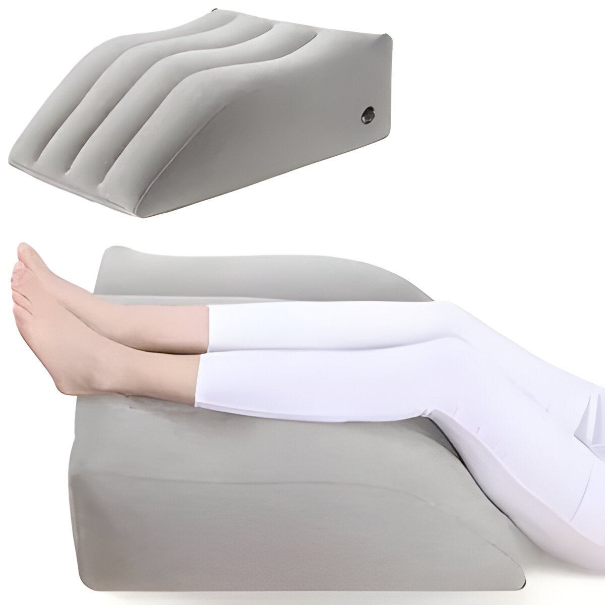 Belro inflatable leg-support cushion for back braces, soft, adjustable support designed for comfort and pain relief.