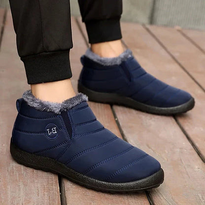 Belro waterproof winter slip-on boots with snow-resistant soles, ideal for cold weather and snowy conditions.