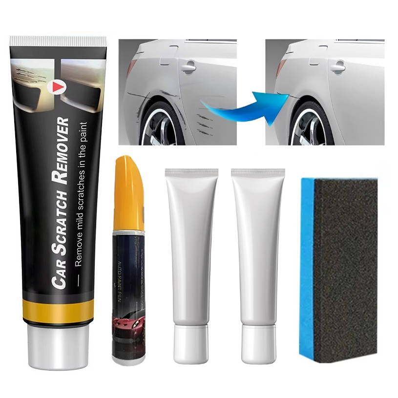 Belro Deep Scratch Repair Kit for cars, featuring tools and materials to fix deep scratches on vehicle paint surfaces.