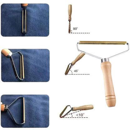 Belro wooden pet hair remover for dogs, easy-to-use grooming tool for removing pet hair from furniture and clothing.