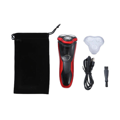 Belro men's rotating waterproof electric shaver with multiple blades and ergonomic handle, designed for a close, comfortable shave.