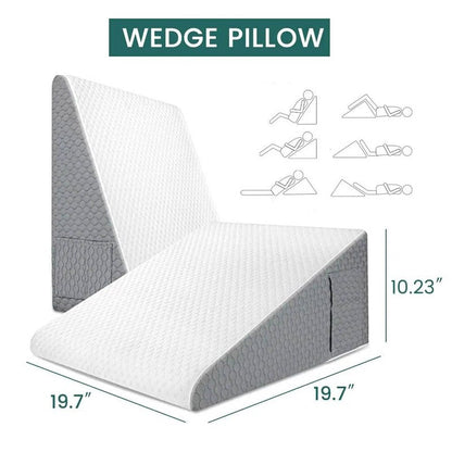 Belro wedge acid reflux cushion in beige, ergonomic design for comfortable elevation and support during rest.
