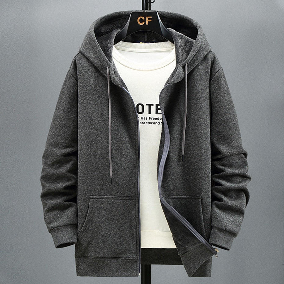 Belro fleece hooded cardigan with automotive design, featuring a cozy fleece fabric and a practical hood.