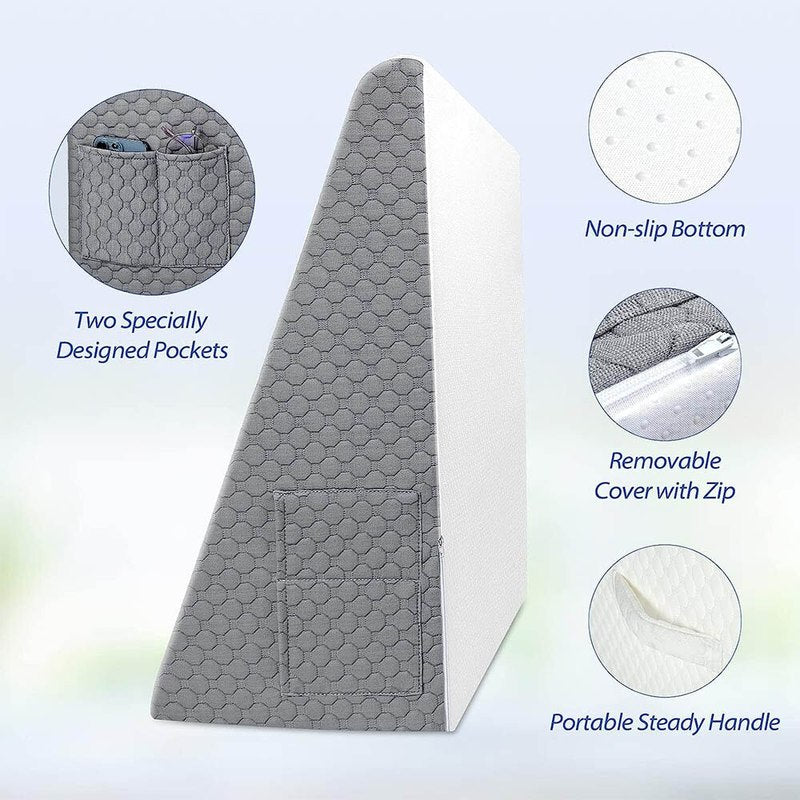 Belro wedge acid reflux cushion designed for comfortable elevation and support, ideal for health and beauty use.