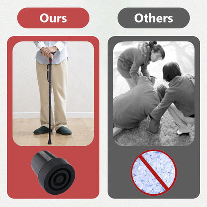 Belro intelligent walking stick for the elderly with LED light, featuring a sturdy design and safety lighting for elderly mobility.