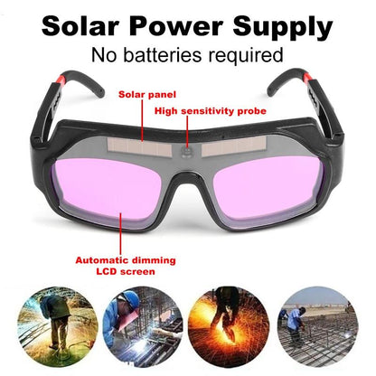 Belro auto dimming welding glasses with protective lenses, designed for safe eye protection during welding tasks.