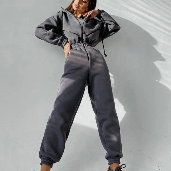 Belro basic hooded jumpsuit in soft fabric, featuring a hood and relaxed fit, ideal for comfortable sleepwear.