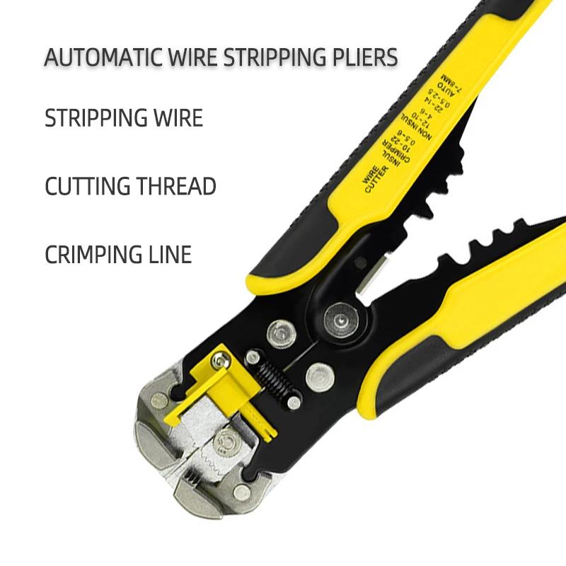 Belro automatic wire stripper and cable cutter tool with ergonomic design for precise wire stripping and cutting.