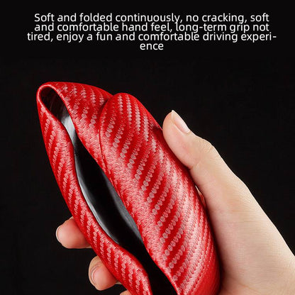 Belro universal steering wheel cover, made of soft fabric, designed to fit most vehicle steering wheels, provides grip and comfort.