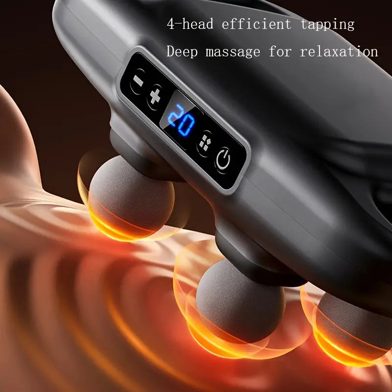 Belro deep tissue massage gun with ergonomic design, handheld electric personal care massager for muscle relief.
