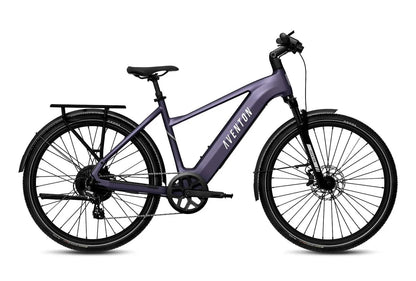 Casavibeo Aventon Level 3 commuter e-bike with sleek frame, battery pack, and ergonomic handlebars, ideal for urban transportation.