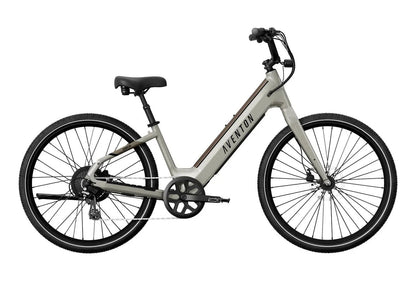Casavibeo Aventon Pace 4 electric bicycle with step-through frame, showing the sleek design and comfortable riding position.