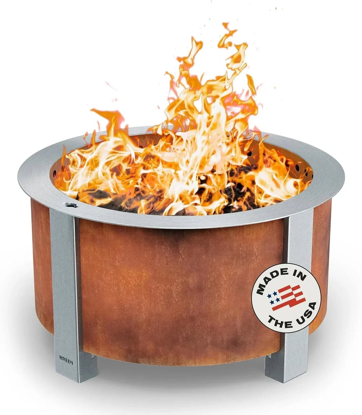Casavibeo Breeo X Series 24 smokeless fire pit with sturdy metal design and spacious fire bowl for outdoor gatherings