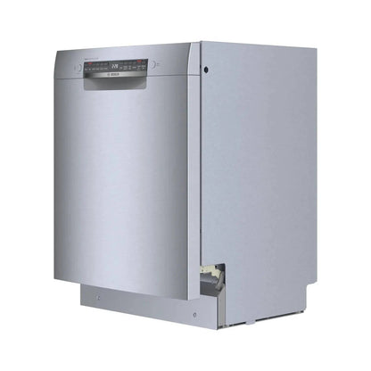Bosch 800 Series stainless steel top control smart dishwasher with 3rd rack, CrystalDry, and quiet 42 dBa sound level.