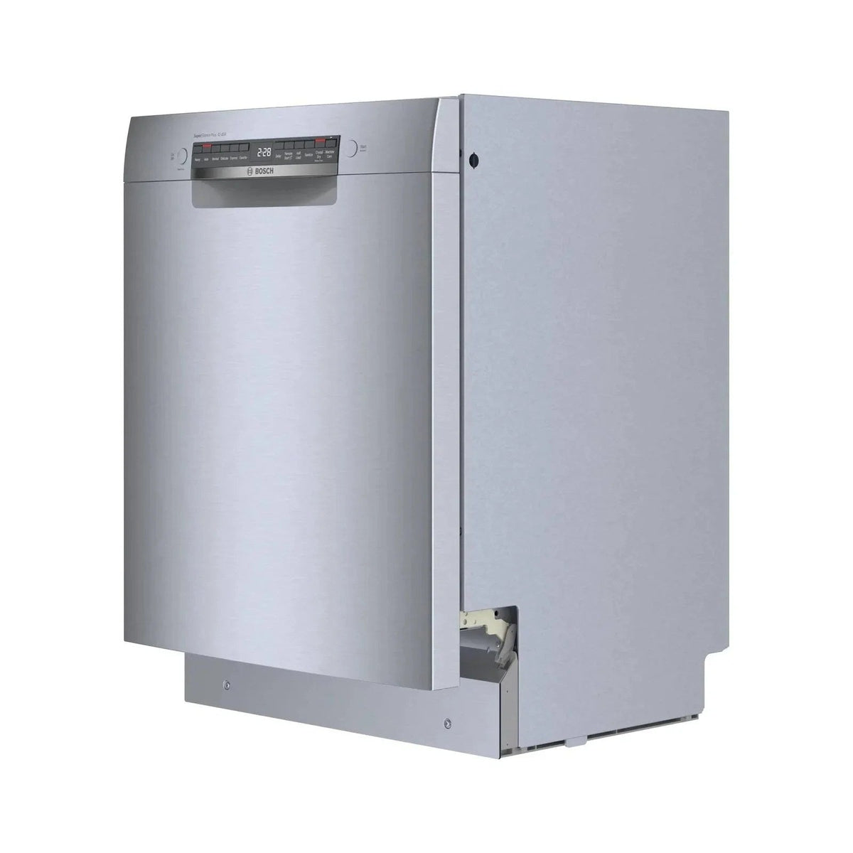 Bosch 800 Series stainless steel top control smart dishwasher with third rack and CrystalDry technology, 42 dBa sound level.