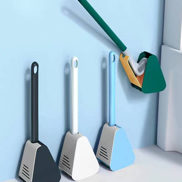 Belro hygienic silicone toilet brush with wall mount, featuring a sleek design and wall bracket for bathroom cleaning.