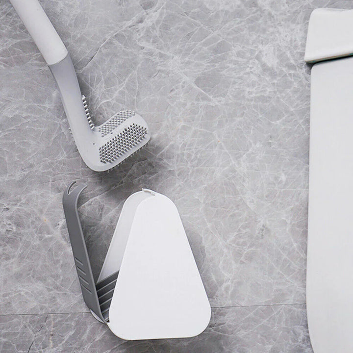Belro hygienic silicone toilet brush with wall mount, designed for effective cleaning and easy storage in bathrooms.