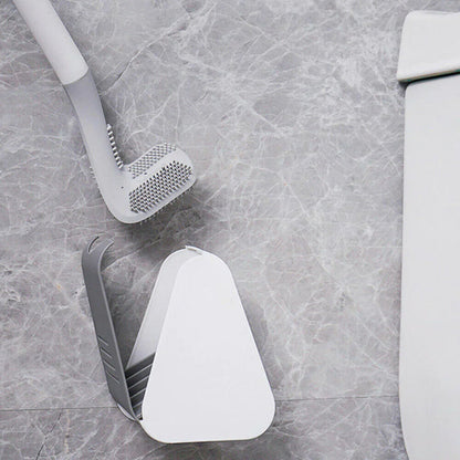 Belro hygienic silicone toilet brush with wall mount, designed for effective cleaning and easy storage in bathrooms.