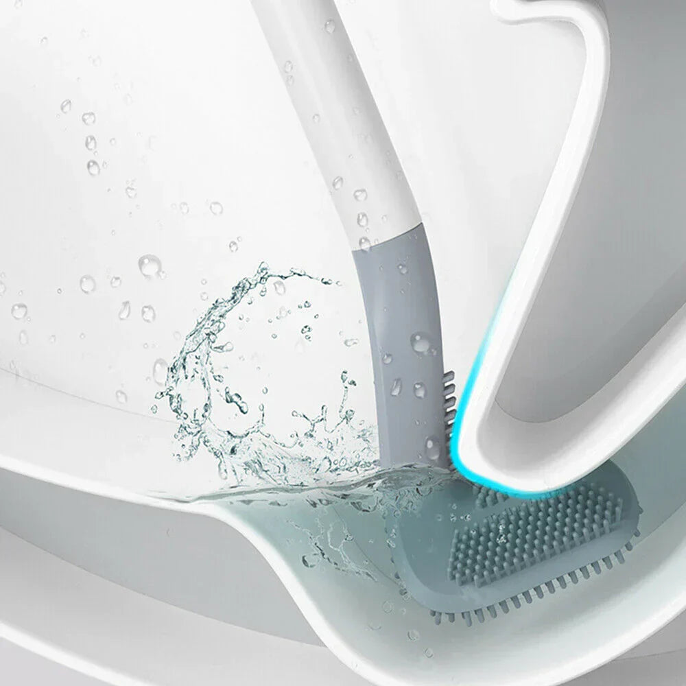 Belro hygienic silicone toilet brush with wall mount, designed for easy cleaning and bathroom organization.