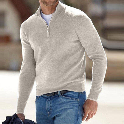 Belro Basic Cashmere Sweater, showcasing a cozy, soft cashmere fabric in a neutral color with a classic fit.