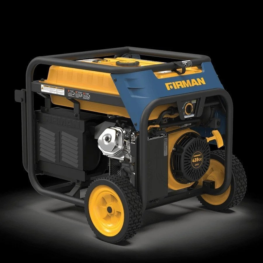 Casavibeo 8000W/10000W tri-fuel generator with electric start, 120V/240V, mounted on wheels for portable use.
