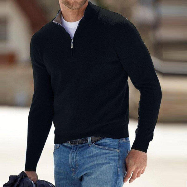 Belro Basic Cashmere Sweater for automotive use, shown in a neutral setting, highlighting its cozy, lightweight design.