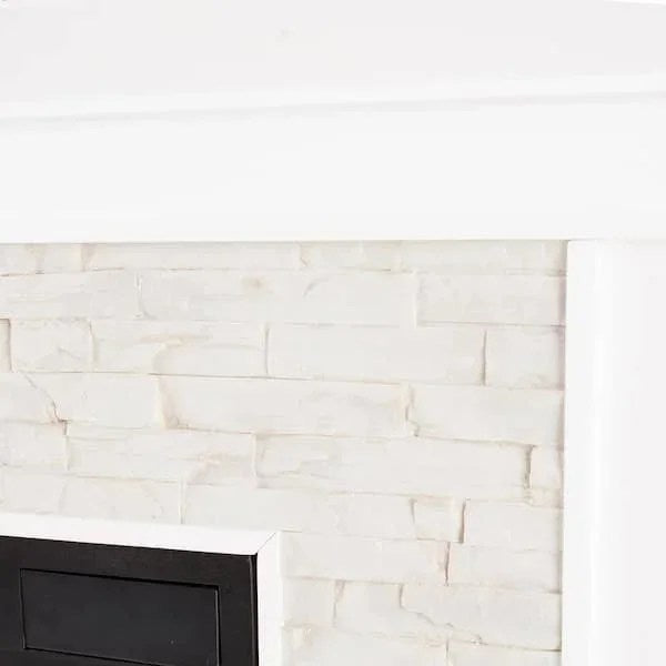 Casavibeo Ithaca 60.25-inch electric fireplace with realistic flames and modern design for cozy home heating and ambiance.