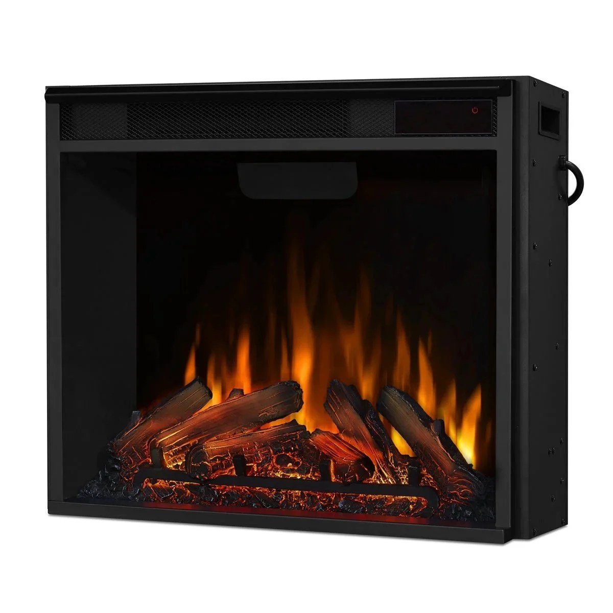 Silverton electric fireplace by Casavibeo, 48-inch Real Flame model with silver finish and realistic flame display.