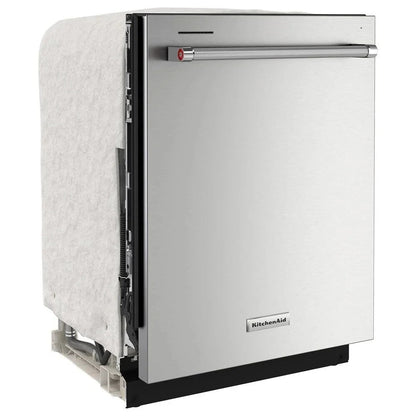 KitchenAid 24-inch fully integrated dishwasher with PrintShield stainless steel and 30 wash jets, built-in design, Casavibeo product.