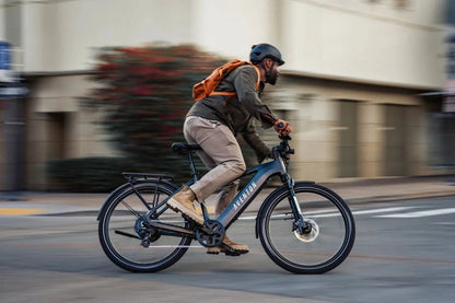 Casavibeo Aventon Level 3 commuter e-bike with sleek frame, comfortable saddle, and integrated battery for urban riding.