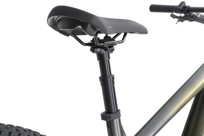 Aventon Ramblas eMTBs by Casavibeo, featuring sleek black frames and sporty design, displayed outdoors on a trail.