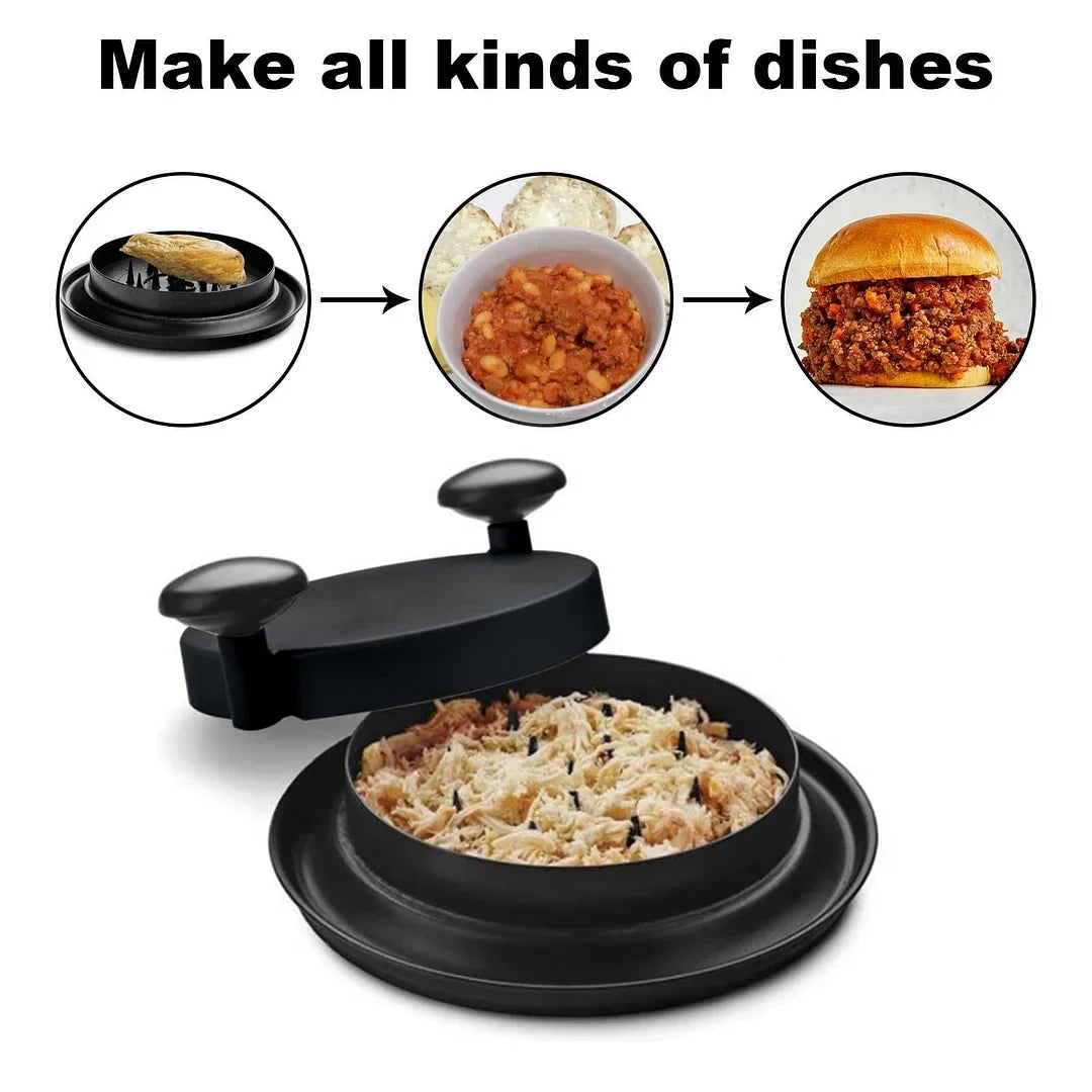 Belro chicken shredder with handles, a kitchen tool for easily shredding cooked chicken meat in home and dining settings.