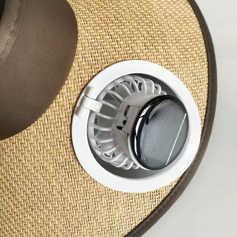 Belro wide brim sun hat with built-in solar powered fan, lightweight outdoor accessory for sun protection and cooling.