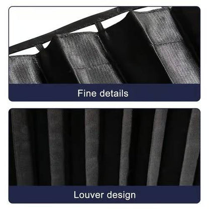 Belro car window shades accessory showing tinted sunshade panels installed on vehicle windows for UV protection.