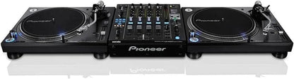 Casavibeo Pioneer DJ PLX-1000 professional direct drive turntable with sleek design and professional audio setup.
