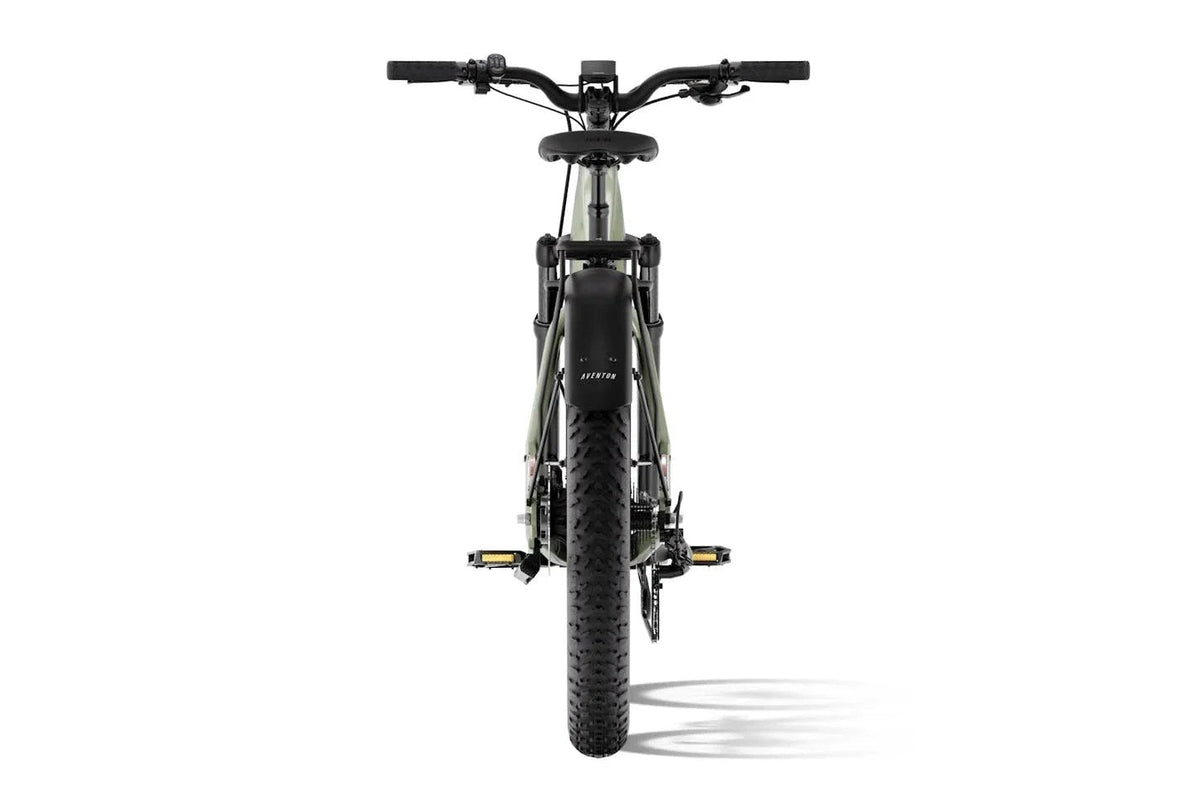 Casavibeo Aventon Aventures 3 e-bike with sleek design, black frame, and modern handlebars, ready for city riding.