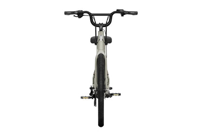 Casavibeo Aventon Pace 4 Steps Throughs bicycle handlebar grips on a bike, showing textured black rubber with branding details.