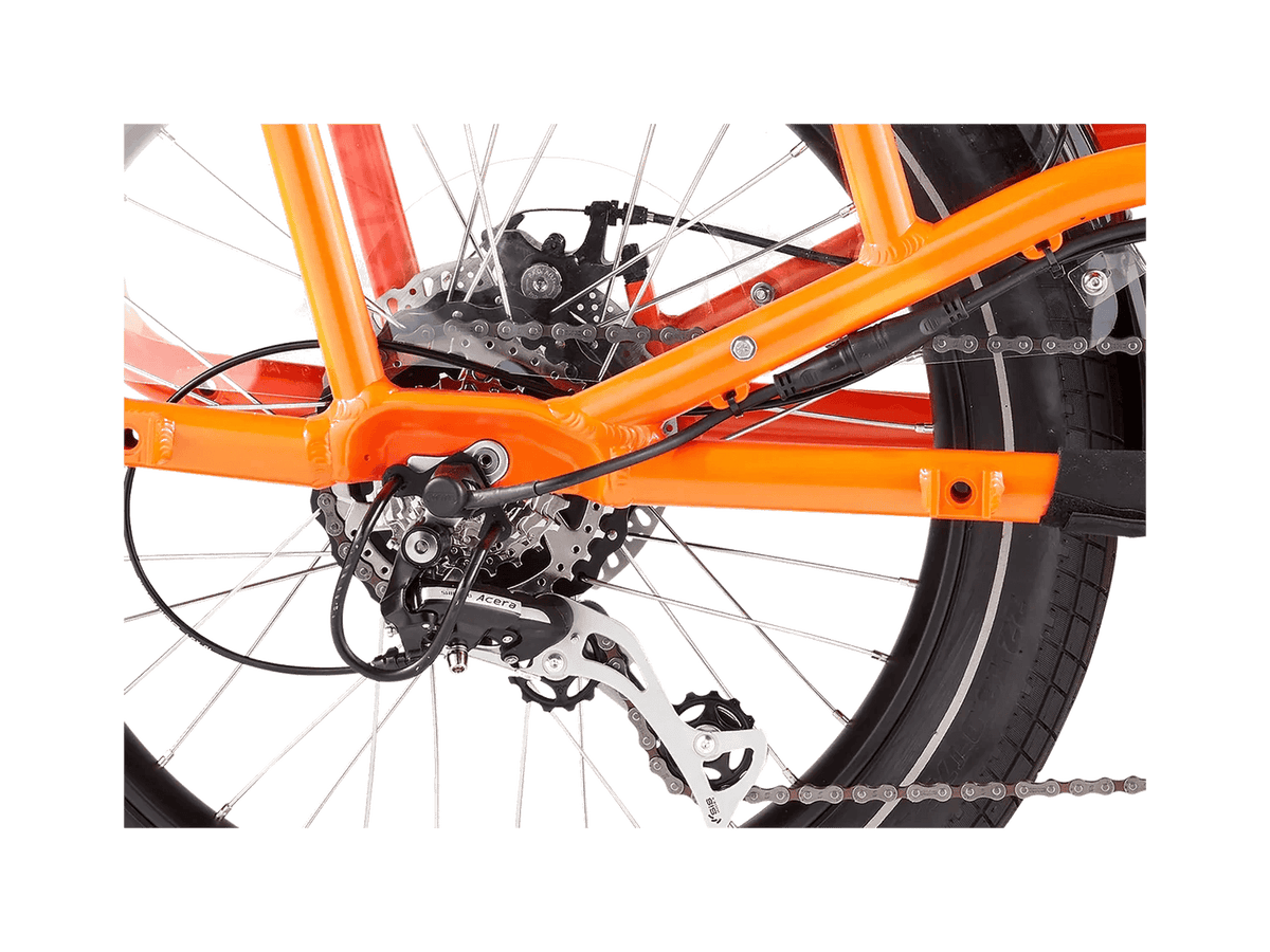 Casavibeo Rad Power Bikes RadWagon 4 electric cargo bike with spacious rear cargo area and sturdy frame, perfect for hauling loads