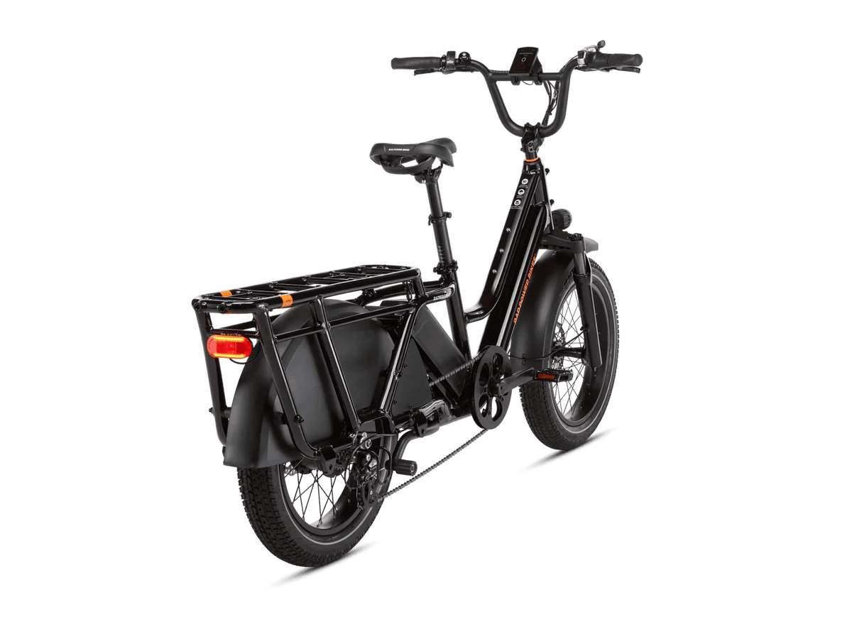 Casavibeo Rad Power Bikes RadWagon 5 electric cargo bike with spacious rear cargo area and sturdy frame, ideal for transporting goods.