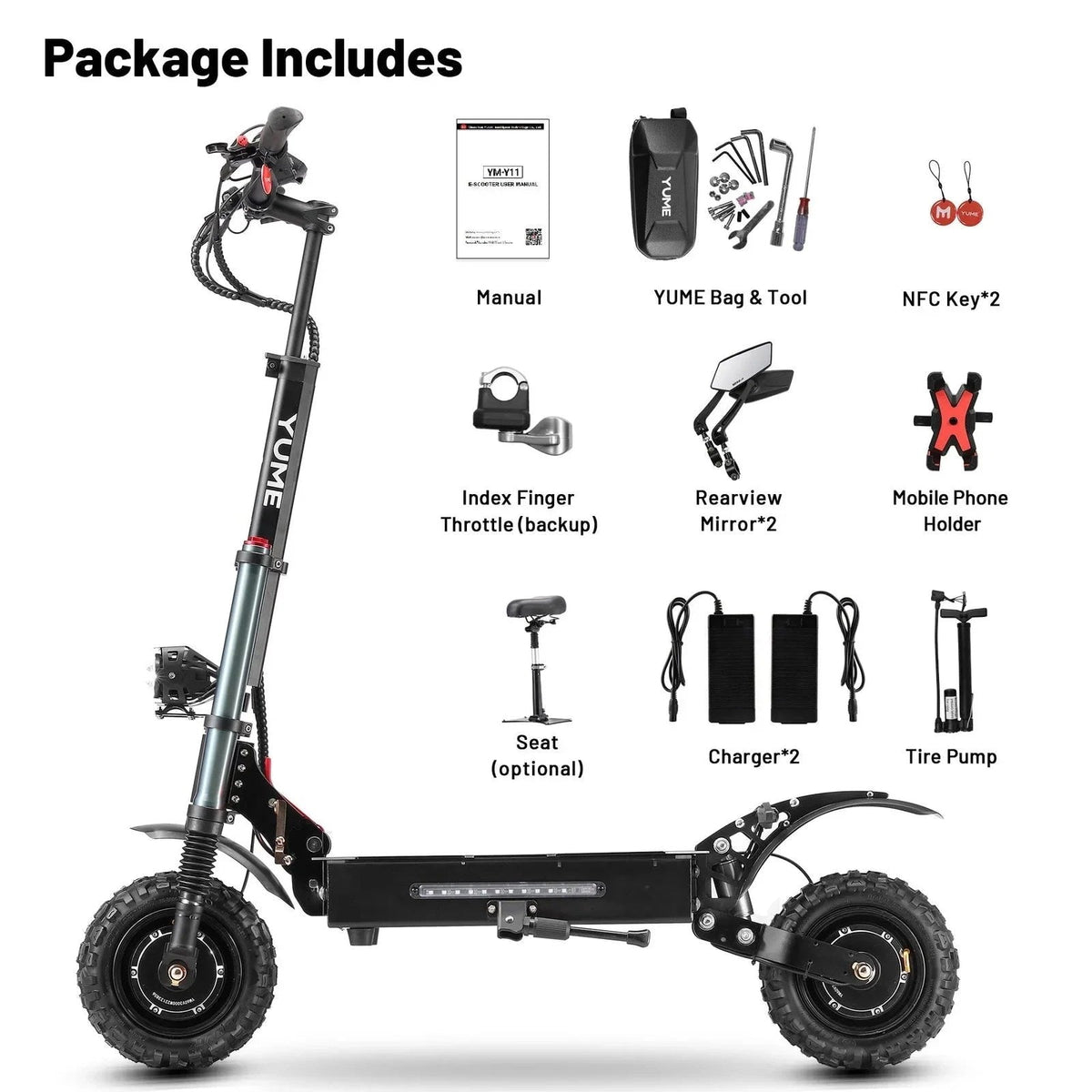 Casavibeo M YUME Scooter Y11+ with dual 6000W motors, long-range design, and a sleek electric scooter for adults.