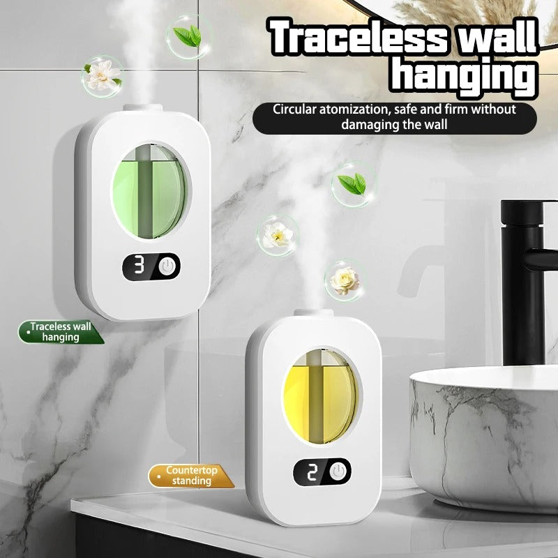 Belro automatic aroma diffuser in sleek white design, emits gentle mist for fragrance and aromatherapy.