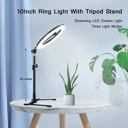 Belro ring light tripod stand with adjustable phone holder, ideal for photography and video lighting.