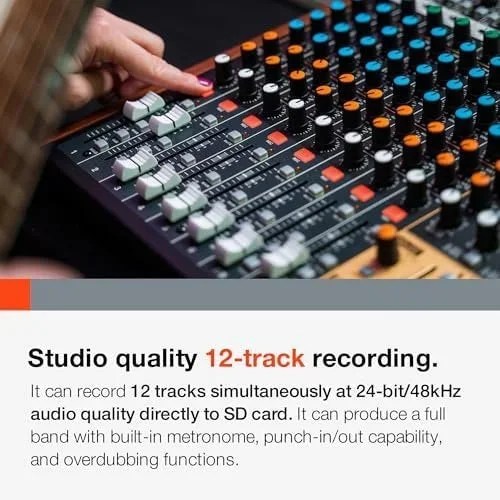Casavibeo Tascam Model 12 all-in-one 12-track digital multitrack mixer with USB audio interface and DAW control panel