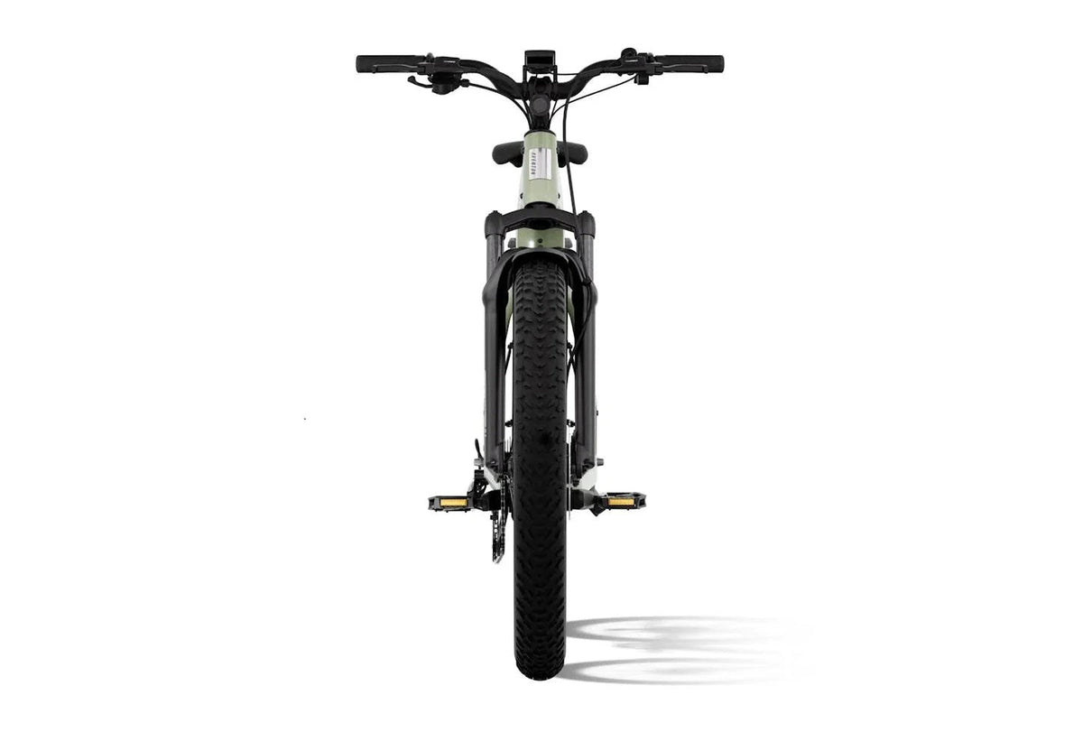 Aventon Aventures 3 electric bike in black with sleek frame and modern design, ready for outdoor riding adventures.