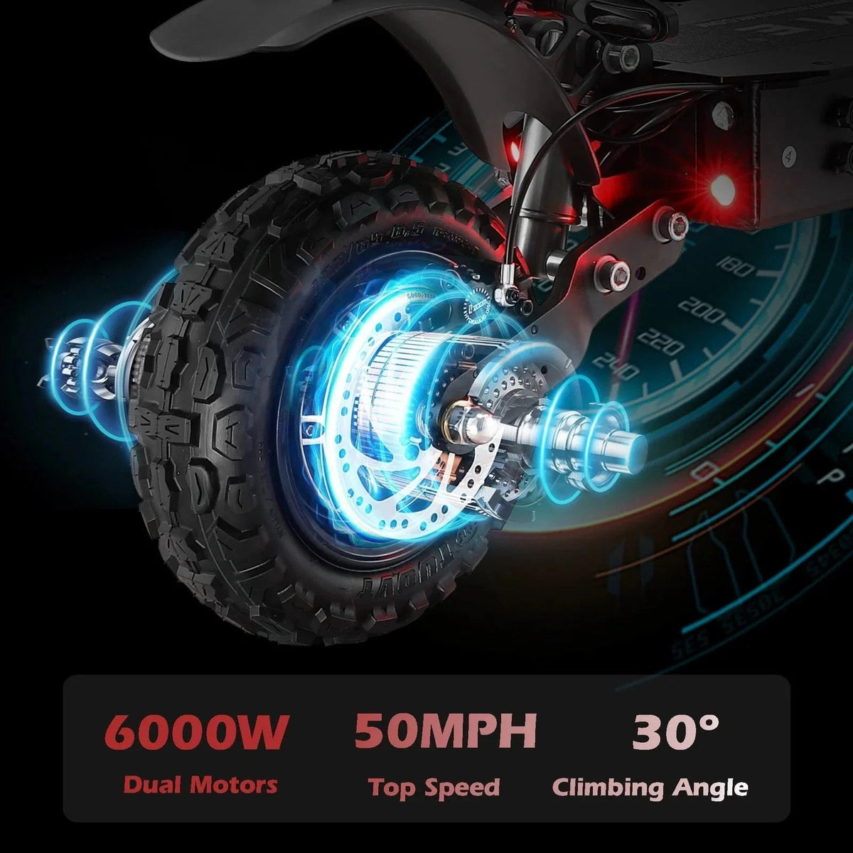 Casavibeo M YUME SCOOTER Y11+ electric scooter with dual 6000W motors, long-range design, and a sleek, modern appearance.
