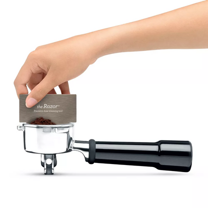 Casavibeo Breville Stainless Steel Barista Express Espresso Machine with milk frother and grinder, 15 bars pressure, light silver finish