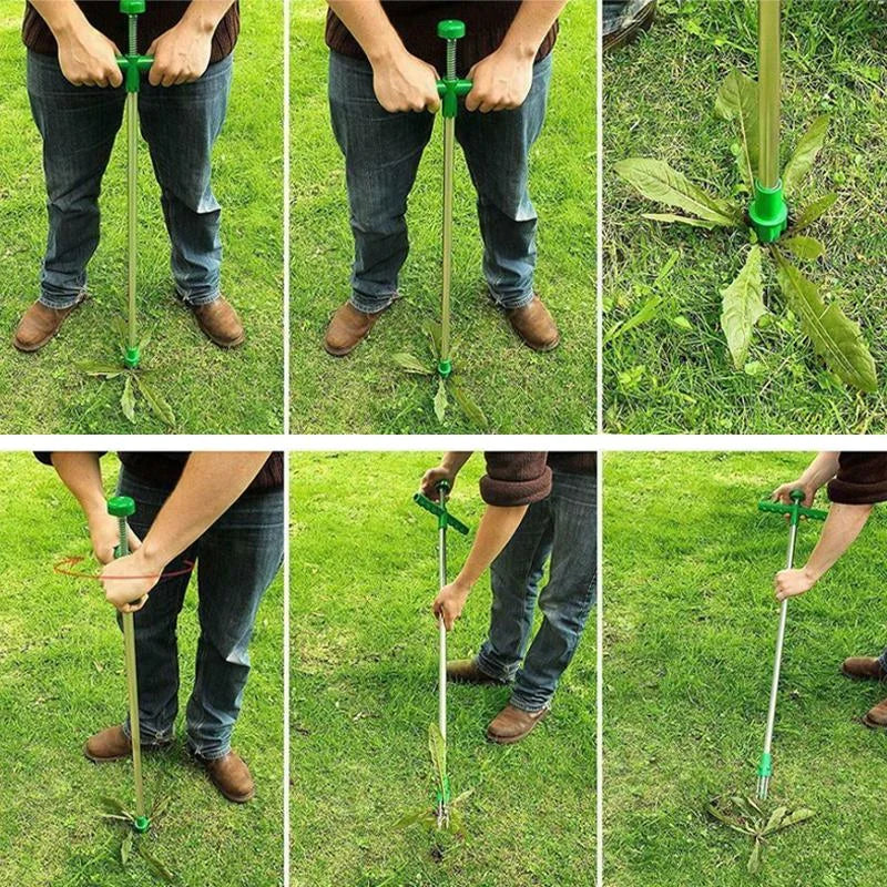 Belro long handle standing weed puller designed for men, featuring a sturdy grip and ergonomic design for easy weed removal.